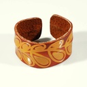 bracciale-in-cuoio-dipinto-a-mano-rosso-arancio