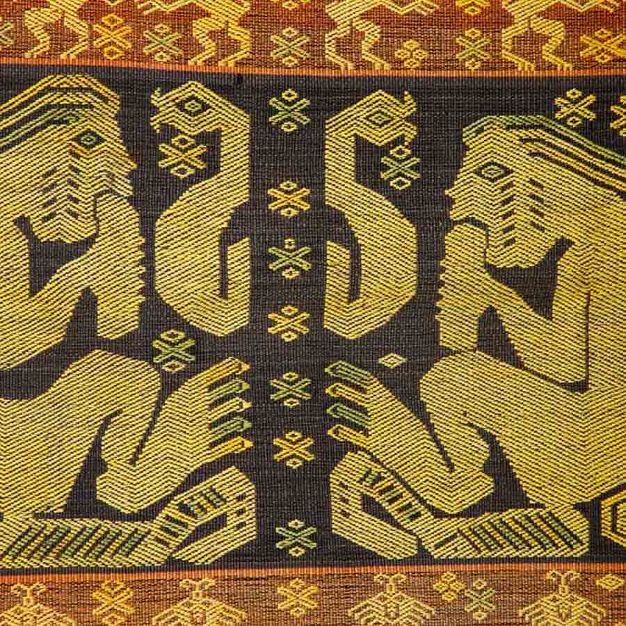 runner-pahekung-tessuto-con-telaio-figure-tribali