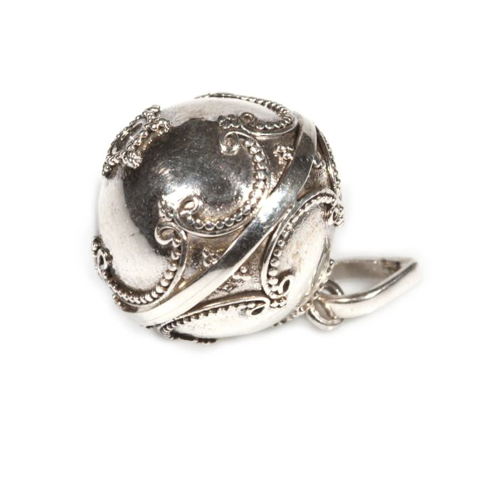 Chiama Angeli in Argento Lavorato con Greca