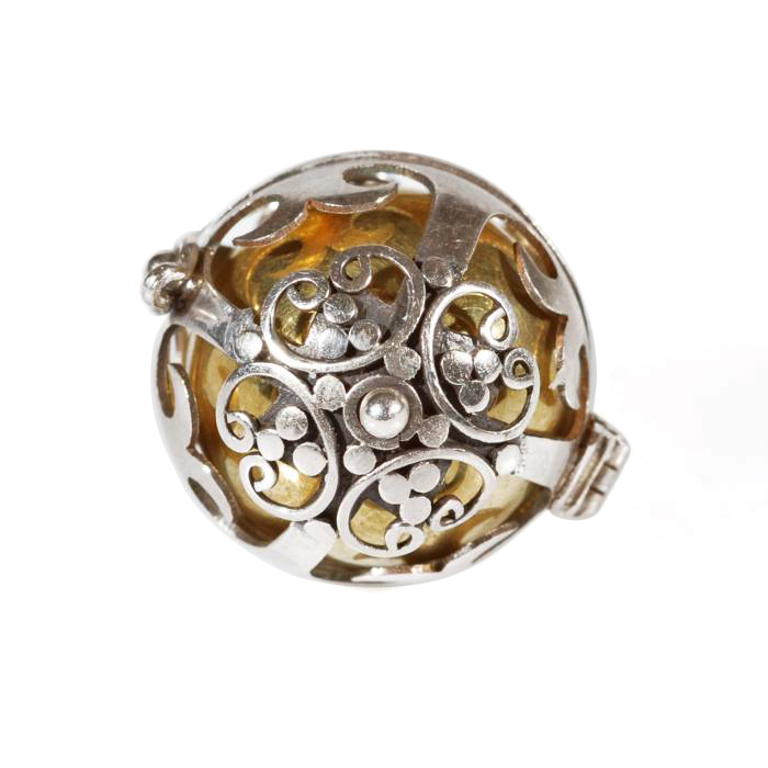 Chiama Angeli in Argento con Gabbietta Roccocò e Doratura