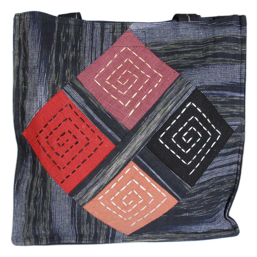 Borsa roi rombi grigio melange