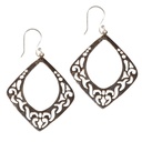 Orecchini in argento romboidali