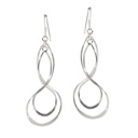 Orecchini pendenti in argento infinity