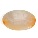 Pendente in agata ovale con foglie