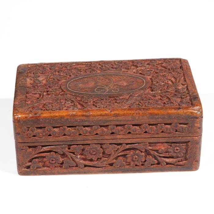 Scatola afghana in legno decorato (s)