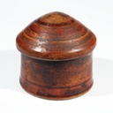 Scatola afghana in legno dipinto rossa e gialla