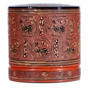 Scatola in lacca birmana con animali (m)