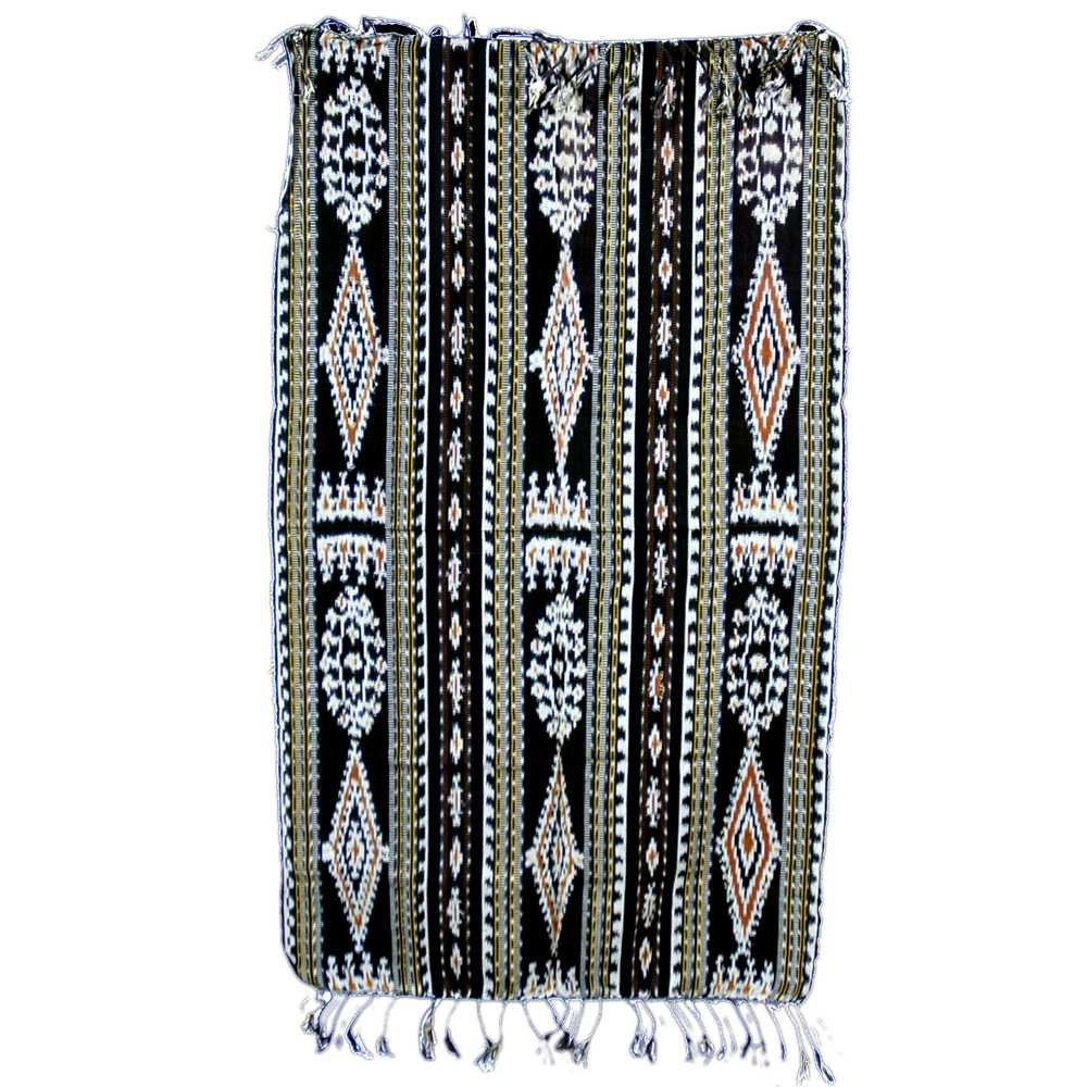 Pannello ikat rettangolare nero