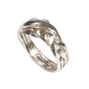 Fede turca in argento a 4 anelli