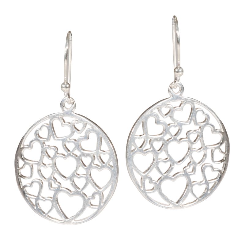 Orecchini in argento con cuori