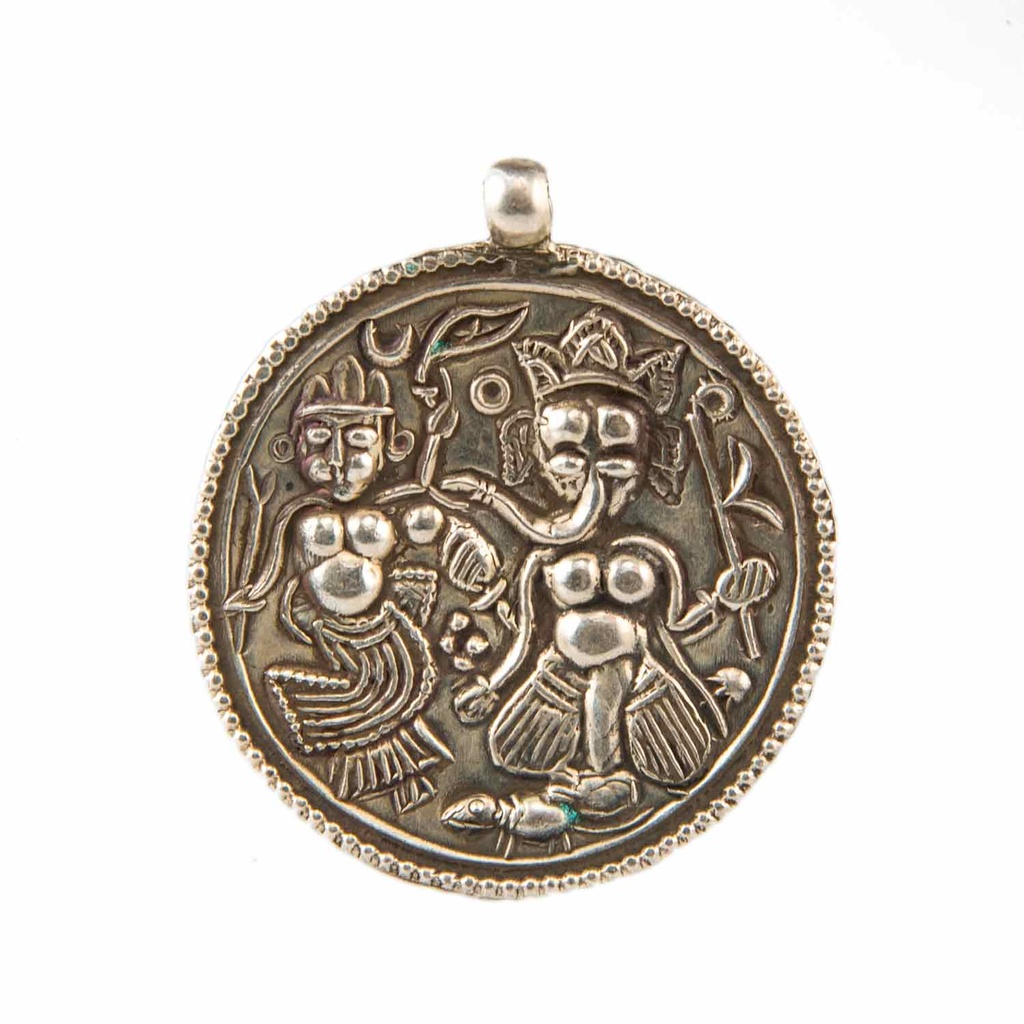 Ciondolo con ganesh e shiva