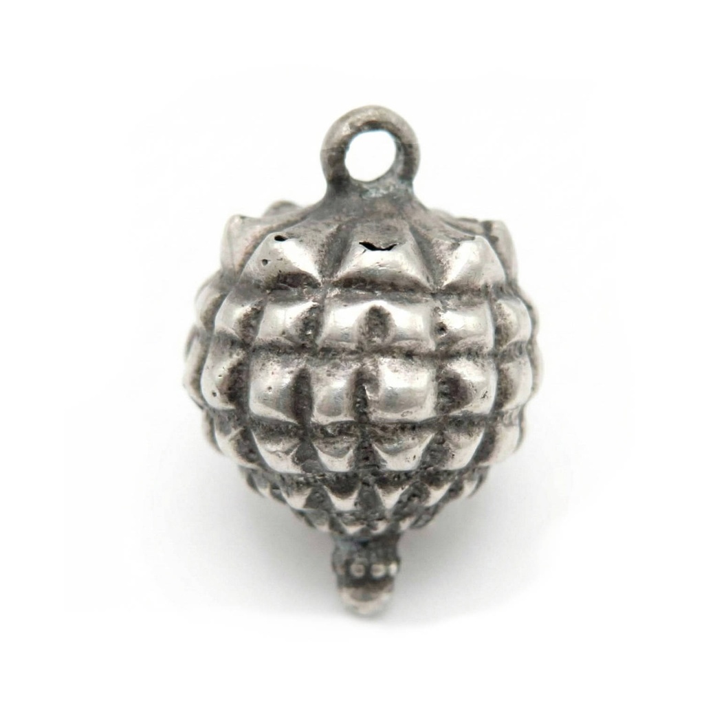 [EL_000390] Pendente indiano in argento inciso