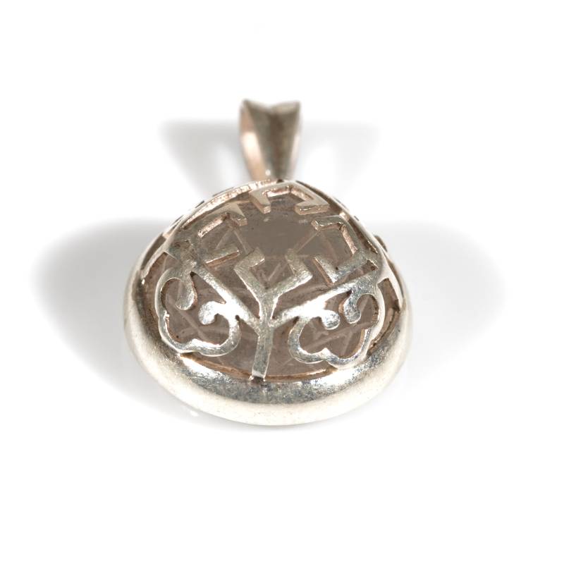 [EL_PE_PD_2] Pendente nepalese in argento e cristallo di rocca